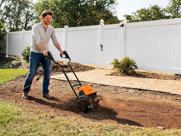 LawnMaster TE1216M Electric Tiller 12-Amp, 16-Inch