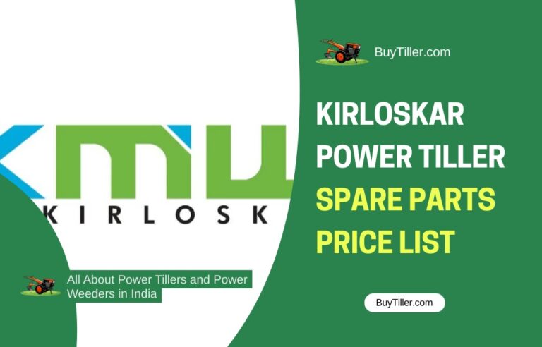kirloskar power tiller spare parts price list india