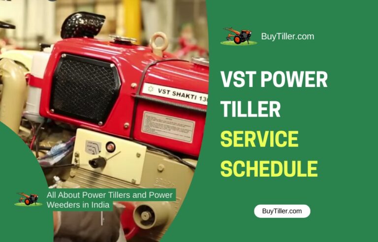 a mechanic doing service of VST power tiller