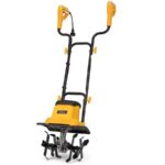 8.5AMP 12-inch corded electric garden tiller cultivating backyard soil