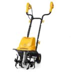 IncwBo 12-inch 10.5-Amp corded electric garden rototiller with adjustable wheels