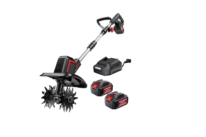 Upgraded 8.0Ah Cordless Electric Garden Tiller Cultivator